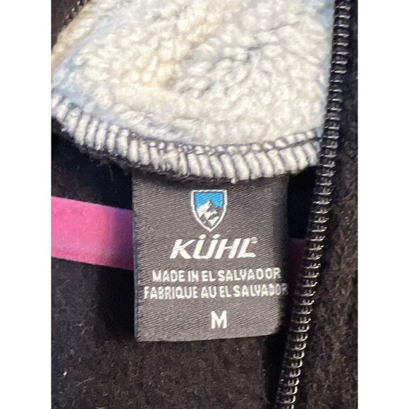 Kuhl Womens Size‎ M Black Fuzzy Full Zip Flight Hooded Jacket - Picture 6 of 7